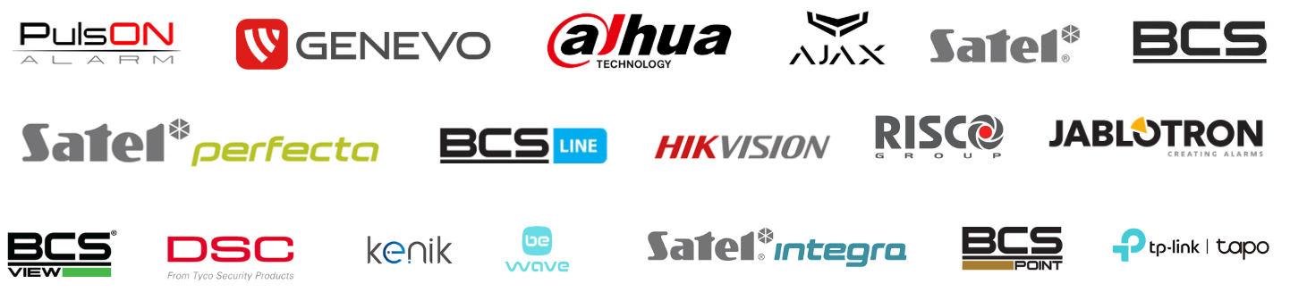 Satel, Hikvision, Ajax, Dahua